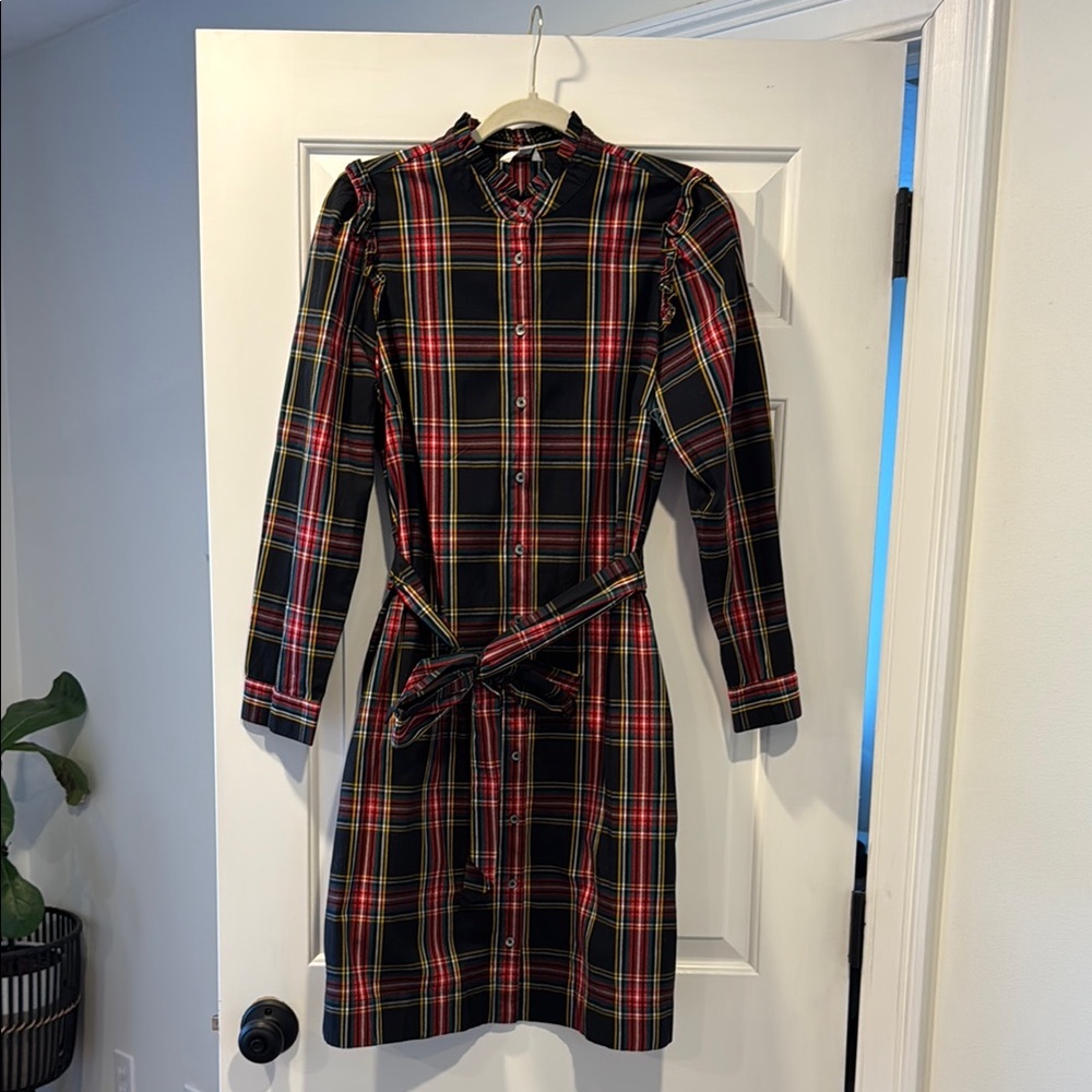 J Crew Ruffle Popover Dress